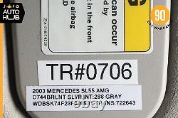 03-12 Mercedes R230 SL55 AMG SL600 Left Side Sun Visor Shade Grey Suede OEM