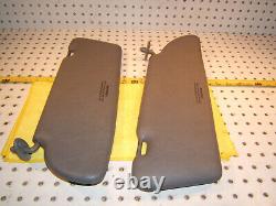 Mercedes Late C126 Coupe L & R lighted NON expand GRAY sun OEM 1 set of 2 Visor